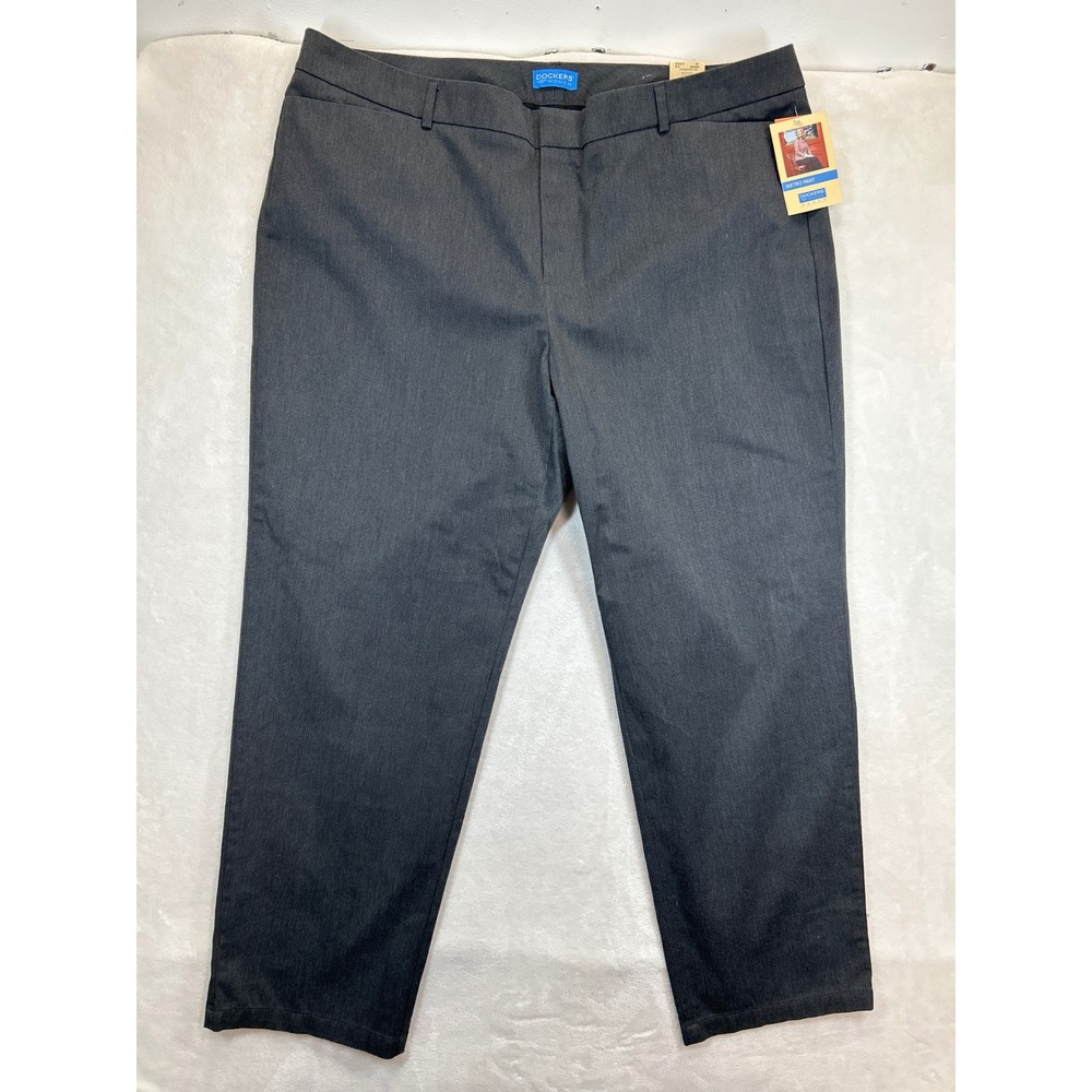 Dockers Metro Pant Womens 24W Plus Gray Individual Fit NWT‎